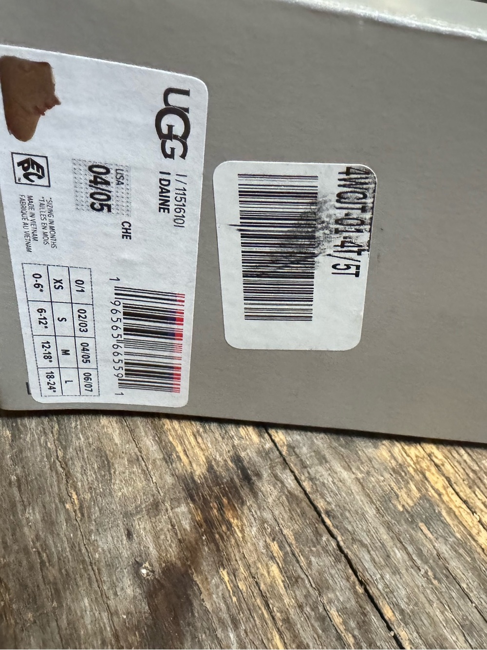 UGG Light Gray Shoe Box with Branded Label